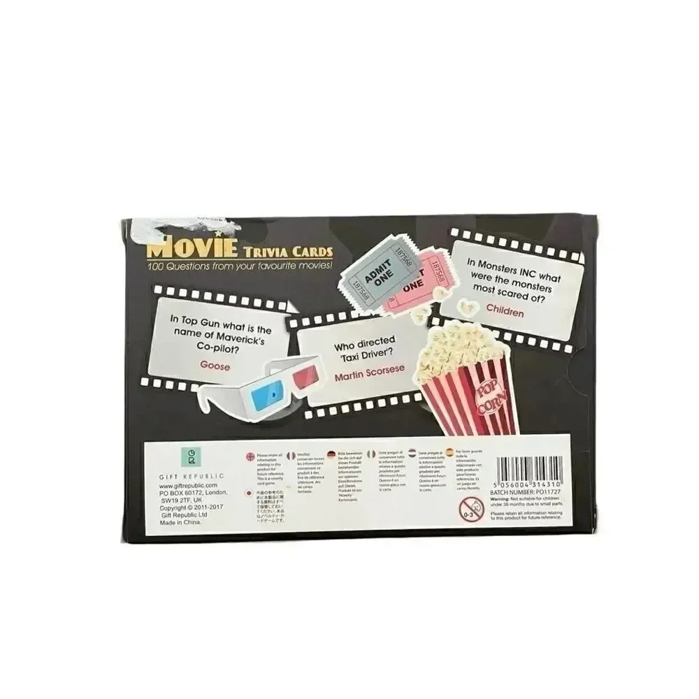 Movie Trivia Card Game